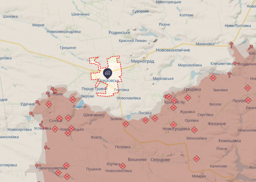 Покровск, Покровское направление, бои на Покровском направлении